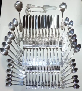 Rare 64pc Full Set ROBBE & BERKING Friesen 90gr Silver Plated Flatware for 12 - Picture 1 of 16