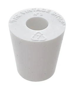Rubber Stopper- Size 3- Drilled - Picture 1 of 3