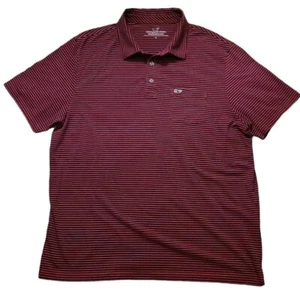 Polo uomo Vineyard Vines grande manica corta Edgartown blu navy e rossa a righe - Foto 1 di 14