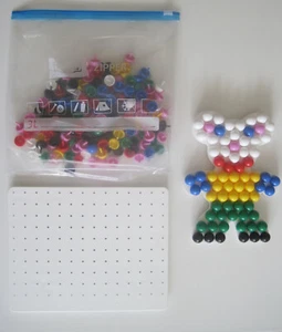 2 Hama Steckspiel Stiftplatten Bär + Rechteck mit Maxi Stiftperlen - Bild 1 von 5