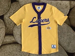Starter Los Angeles Lakers Retro Baseball Stil Trikot Herren Größe Medium Gold Neu mit Etikett - Bild 1 von 7