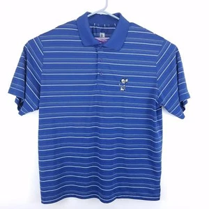 Champion Men's Short Sleeve Blue Striped Polo / Rugby Shirt - Sz XL - Polyester - Picture 1 of 7