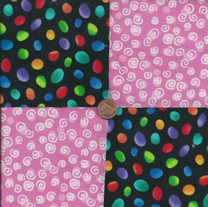 Cuadrados artesanales de tela de 4 pulgadas con remolino giratorio hasta ver manchas ZT1 - Imagen 1 de 4