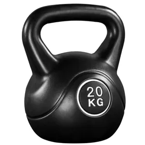 Kettlebell Sport Fitness Palestra con Maniglia in HDPE e Cemento Ergonomica Nero - Foto 1 di 16