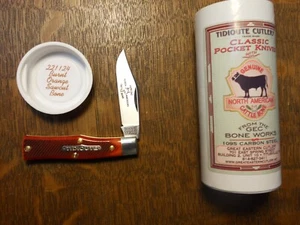 Great Eastern Tidioute Cut. #22 Magnum Knife Burnt Orange Sawcut Bone New 2024 - Picture 1 of 11