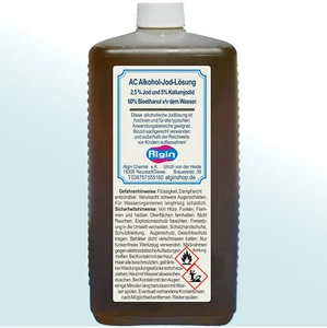 Jod-Lösung alkoholisch Wund Tiere 1000 ml HDPE-Flasche pharma-rein - Bild 1 von 6
