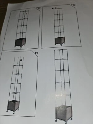 2 X Raised Garden Bed Planters Box Trellis, 41.3” Tomato Planters for Climbing  - Image 1 of 4