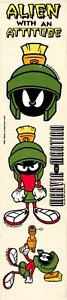 1994 Marvin The Martian Vintage Aufkleber Alien mit einer Haltung - Bild 1 von 4
