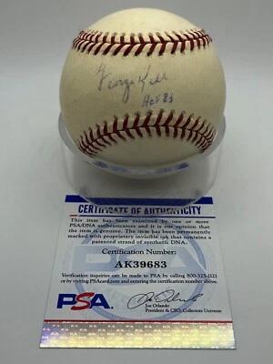 George Kell HOF 83 Tigers Signed Autograph Official OMLB Baseball PSA DNA *83 - Image 1 of 2