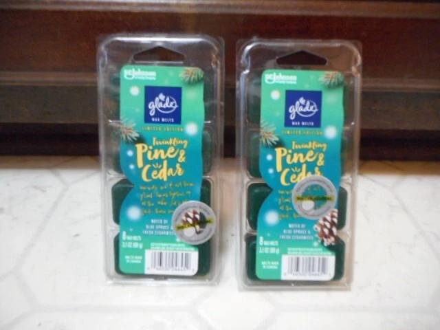 Glade Wax Melts Twinkling Pine & Cedar Discontinued Scent 1 Pack of 8 Melts