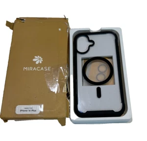 Miracase for iPhone 16 Plus Full Body Case w/ Camera Protector Clear/Black - Picture 1 of 6