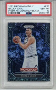2022 PANINI PRIZM MONOPOLY PRIZM ALL STAR BLACK #PS9 NIKOLA JOKIC PSA 10 POP 10 - Picture 1 of 2