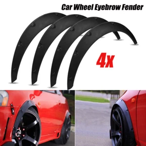4PCS Car Auto Fender Flares Arch Wheel Eyebrow Protecting Mudguards Sticker UK - Picture 1 of 6
