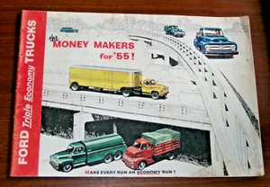 Ford 1955 Triple Economy Trucks Money Makers Folleto, catálogo de concesionarios - Imagen 1 de 9