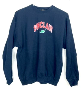 De colección. Sudadera negra Sinclair Dinosaur Gas Station XL Hanes cuello redondo para hombre - Imagen 1 de 7