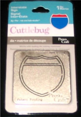 Interstate Road Sign Cuttlebug Die 37-1527 NEW! - Image 1 of 4