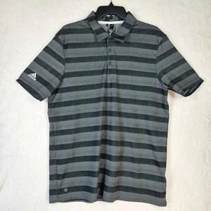 Polo Adidas Active homme grandes manches courtes respirant gris rayé - Photo 1/12