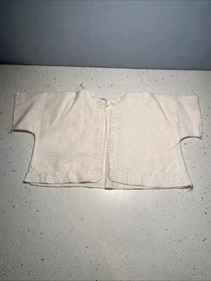 复古婴儿法兰绒短床夹克手工玫瑰花 — 第 1/4 张图片