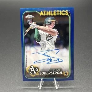 2024 Topps Chrome Tyler Soderstrom #RA-TSO Blue RC Rookie Auto / 150 SP - Picture 1 of 6