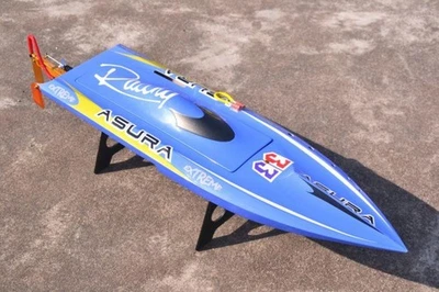 H750 Fiber Glass Blue Electric Race PNP RC Boat Model Motor Installed Radio - Image 1 of 4