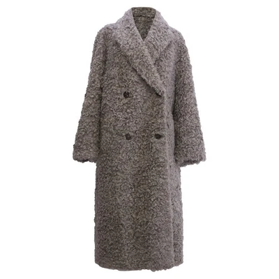 Abrigo de esquila Brunello Cucinelli para mujer gris talla 42 Foto 1 de 4