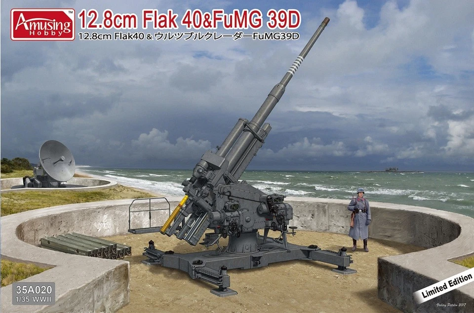 Hobby Divertente 35A020 - 1:35 12.8Cm Flak 40 & Fumg 39D - Nuovo - Immagine 1 di 1