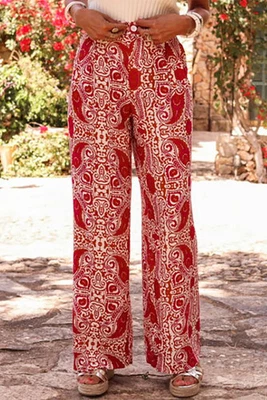 Pantalones de cachemira rojos Foto 1 de 4