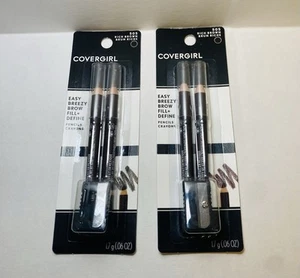 Paquete de 2 lápices marcadores de cejas y ojos Covergirl 505 marrón medianoche 2 quilates con sacapuntas - Imagen 1 de 4
