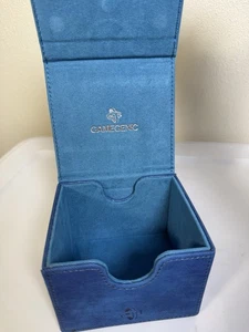 Gamegenic 100+ XL Mazo Azul Gamuza Almacenamiento Magnético Pokemon Magic the Gathering - Imagen 1 de 7