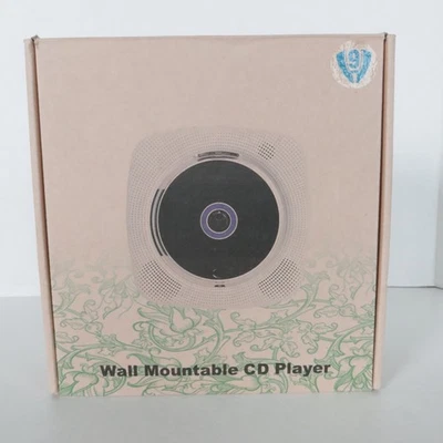 Wall Mounted CD Player White Bluetooth FM Radio KC-609 New Open Box - Image 1 of 4