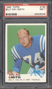 1969 Topps Fútbol Billy Ray Smith #185 PSA 7 Baltimore Colts Casi Nuevo - Imagen 1 de 2