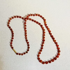 Collar Cornalina Vintage de Asia 50 gm 32" largo LS - Imagen 1 de 4