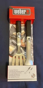 WEBER - Premium BBQ Tool Set - Tongs & Spatula (Model 6645) - BRAND NEW - Picture 1 of 7