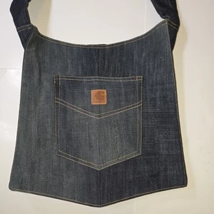 Upcycled Carhartt Denim Crossbody Bag Handtasche Handmade Repurposed - Bild 1 von 8