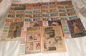 Lot of 22 - 1962-1968 REAL WEST & TRUE WEST Magazines Western Cowboy Pioneer - Picture 1 of 10