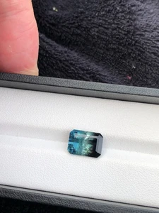 Emerald Cut Tri-Color Tourmaline: 5.1 Carat Loose Gemstone - Picture 1 of 10