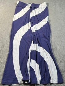 Tommy Bahama Mujer Pequeña Maxi Falda Azul Blanco Rayas Elastizada Hawaiana - Imagen 1 de 7