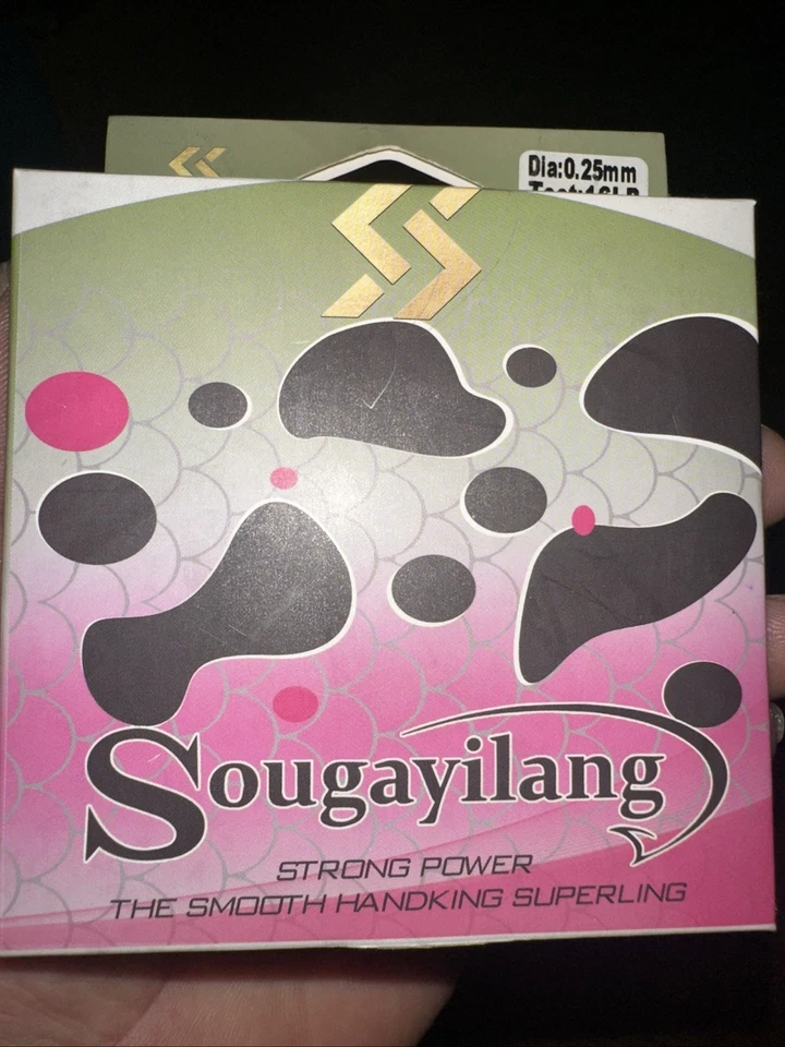 Рыболовная леска Sougayilang 100 м моно нейлон 0,25 мм 16 фунтов флуоресцентная желтая - Изображение 1 из 3