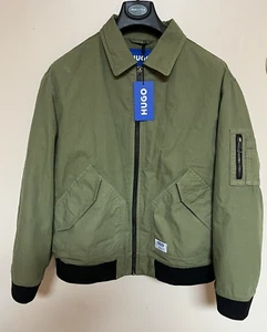 Chaqueta acolchada de algodón estilo bombardero HUGO BOSS resistente a la intemperie regular - talla M - Imagen 1 de 11
