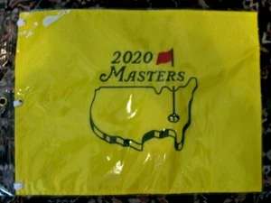 1 - 2020 AUGUSTA MASTERS Official EMBROIDERED Pin FLAG - DUSTIN JOHNSON WINS - Picture 1 of 1