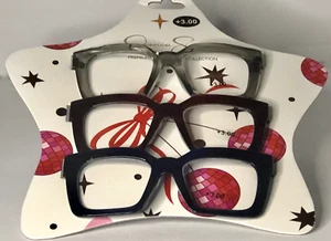 Jessica Simpson Premium Reading Glasses Collection +3.00 3 Pack set - Picture 1 of 2