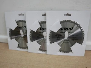 TREND CSB/16548TC 165MM X 48T TCT 5/8" BORE THIN KERF MILWAUKEE SAW BLADES X 3 - Picture 1 of 2