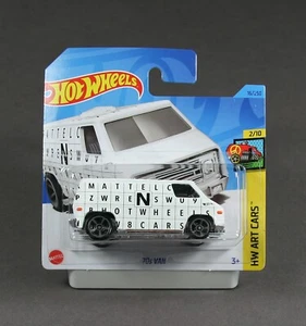 Hot Wheels Art Cars 2022, furgoneta años 70 blanco letras HKH46 1/64 - Imagen 1 de 1