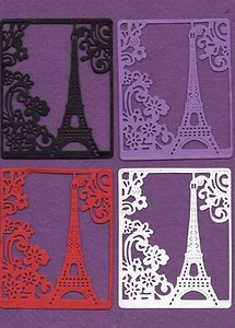 EIFFEL TOWER 2 carte album fustellate - Foto 1 di 1