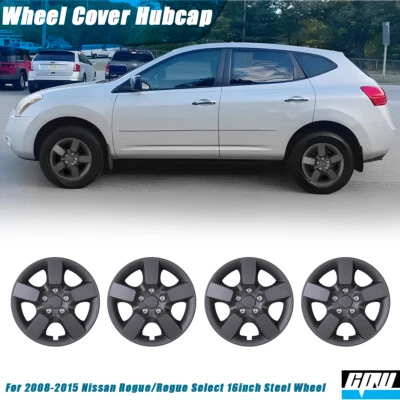 For 2008-2015 Nissan Rogue / Rogue Select 16" Hub Cap Set Of 4 Wheel Covers  Foto 1 de 4