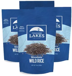 Minnesota Grown Wild Rice - 4-Pack 15 Ounces (3.75 Pounds Total) | 100% Wild Ric - Picture 1 of 7