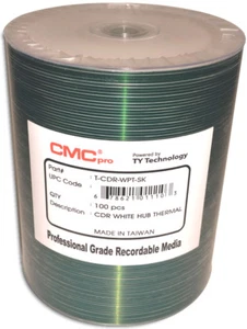 600-Pak CMC PRO (TY Technology) WHITE THERMAL HUB EVEREST 52X 80-Min CD-R's! - Picture 1 of 2