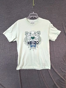 Camiseta Pullover Kenzo Paris Para Hombre L Verde Menta Clásico Estampado Gráfico Cuello Redondo - Imagen 1 de 7