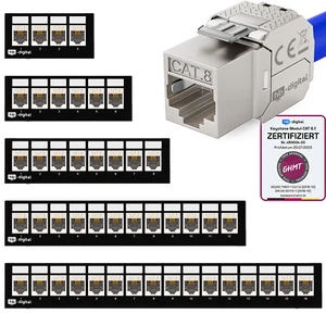 Cat8 Cat 8 Patchpanel Desktop Aufputz Panel Verteiler Profi Patchfeld LAN RJ45 - Afbeelding 1 van 58
