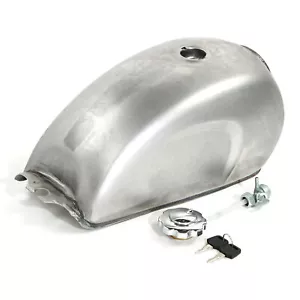 9L / 2.4 Gallon Universal Custom Motorcycle Cafe Racer Gas Fuel Tank Unpainted - Picture 1 of 9